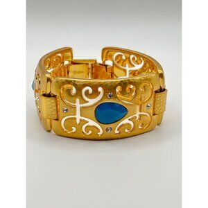 Brighton Versailles Jupiter Gold-Tone Bracelet With Blue Stones & Crystal Accent